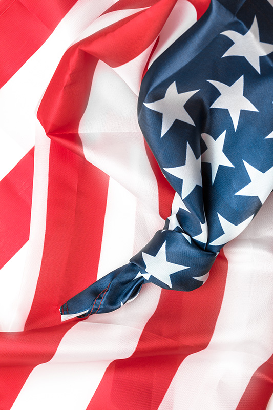 Burn Survivor Family Help American Flag